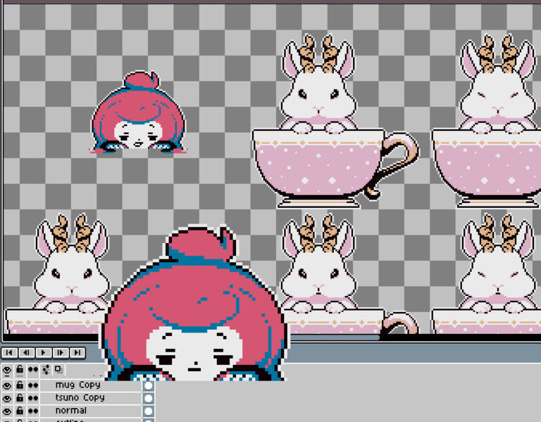 ドット絵 Puppet3対応のドット絵マスコット 立ち絵 を描いてみた件 はじめのドット絵クラブ 朝夢はじめ の投稿 ファンティア Fantia