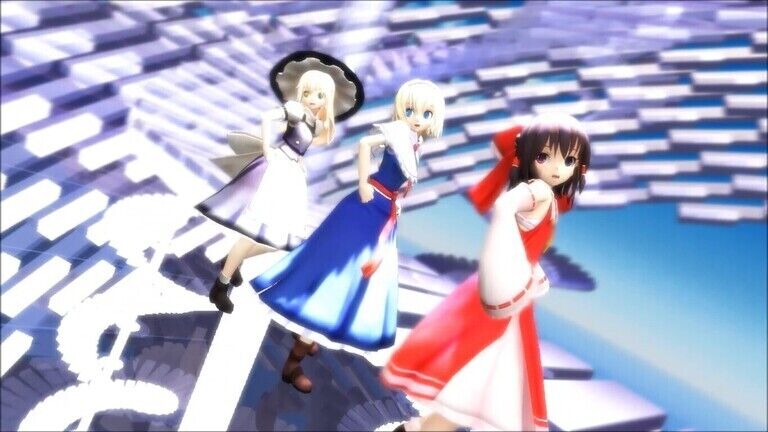 魔理沙とアリスと霊夢でgravity Reality Blend 901 3d Blend 901 の投稿 ファンティア Fantia