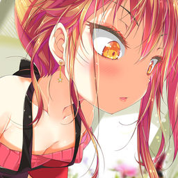 オリジナル 差分 髪を耳にかきあげ カフェちゃんと一緒 ポルリン の投稿 ファンティア Fantia