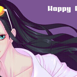 Onepiece ワンピ女キャラ誕生日 ニコ ロビン イラスト完成 Q Bit Fantia のりぞう の投稿 ファンティア Fantia