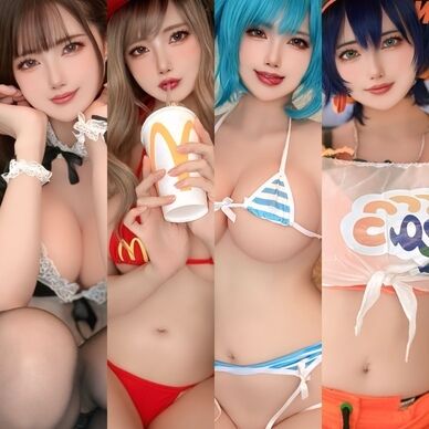 Zenless Zone Zero水着リンちゃん💙🧡マックガール🍟🍔NIKKE水着プリバティ🩵🤍ランダムチェキ➕ランダムブロマイドセット
