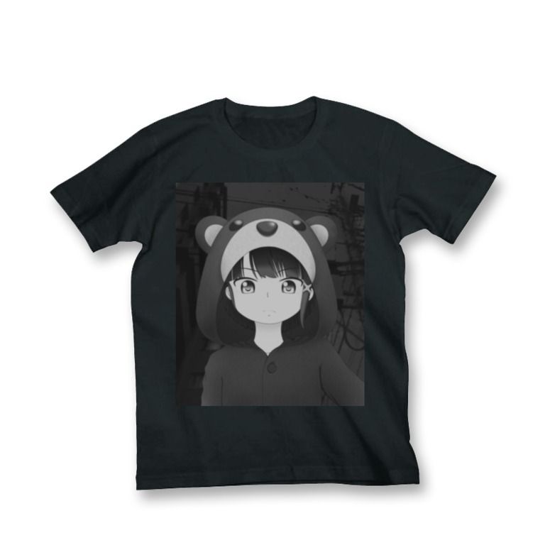 岩倉玲音 クマパジャマ(モノクロ)-濃色印刷 size XL-