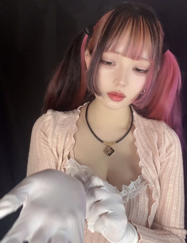 白のゴム手袋動画♥外すところまで
