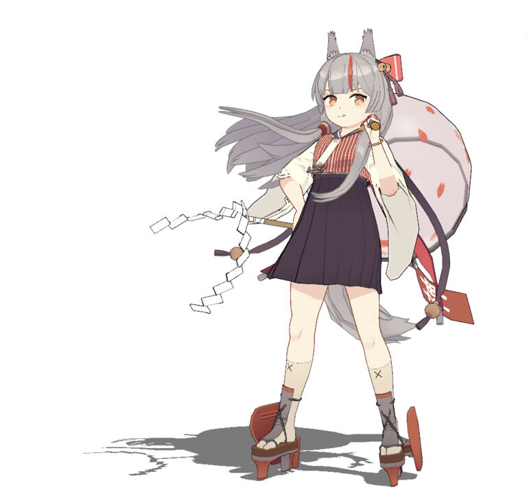 MMDファンモデル　アズールレーン神風改　少し応援プラン用