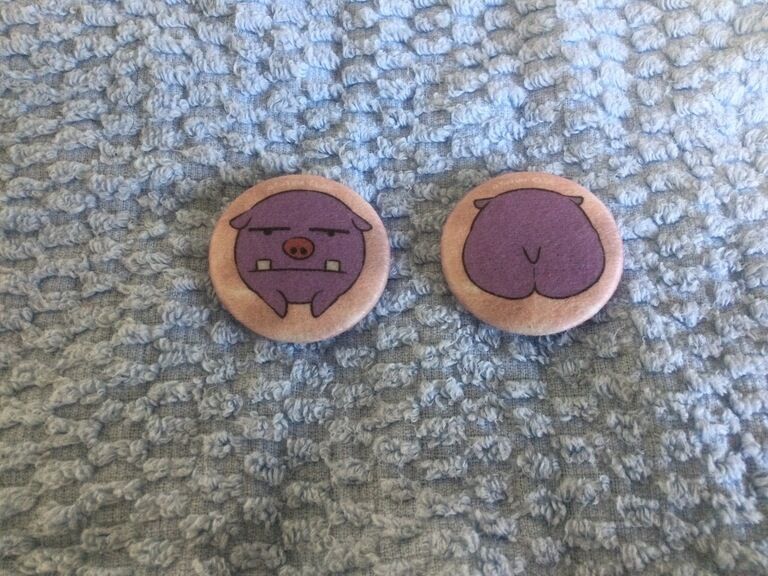 モフモフかばいの缶バッジ