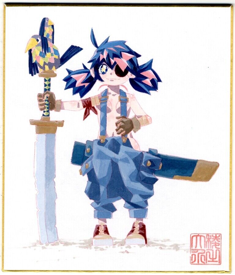 中色紙 フルカラ― アクリル絵の具仕上げ 全身④