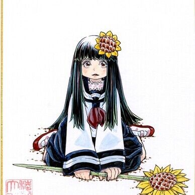 中色紙　フルカラ―　アクリル絵の具仕上げ　全身⑨