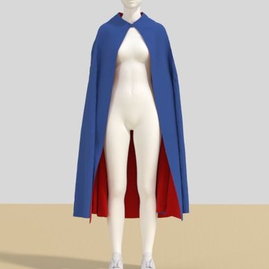 3D半円マントの服データ