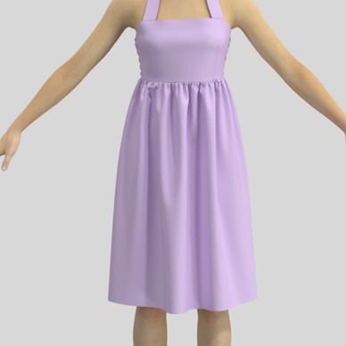 ３Dのハイウエストのシャーリングワンピース後ろリボンのデータ