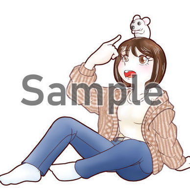 女の子とネズミ