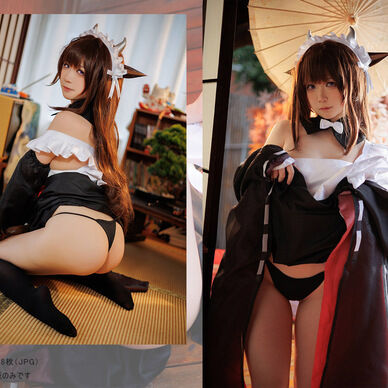 このポーズは本当に疲れる... まぁ、だって、結構重いんだもん/// 樫野 - アズールレーン(アズレン)