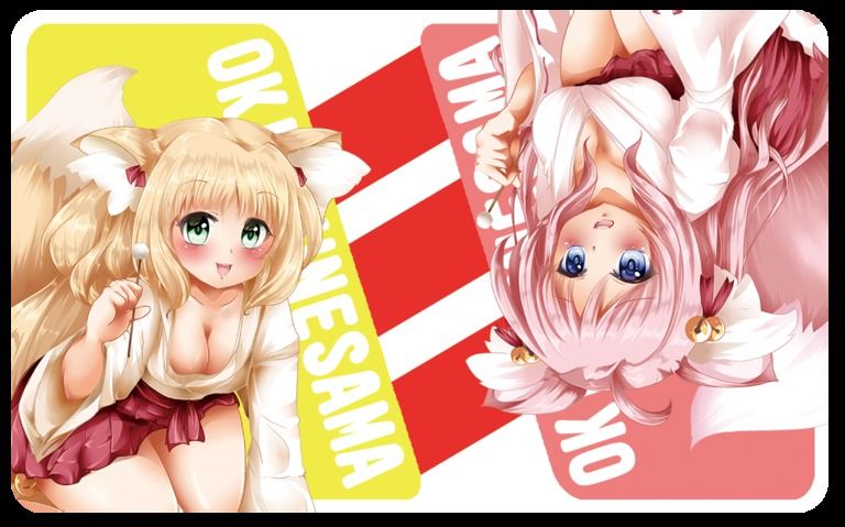 【グッズ】お狐様&モモのICカードシール2種セット