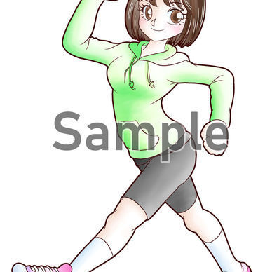 ウォーキングしている女の子