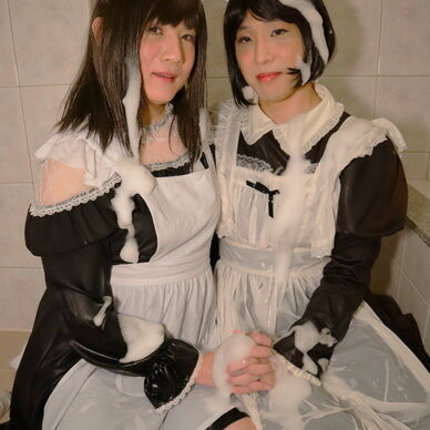 メイドとローションのお風呂