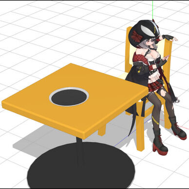 シンプルなテーブルと椅子