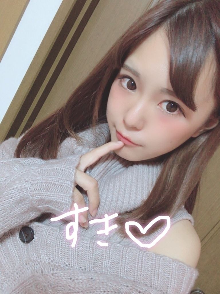 手書き文字入り自撮り写真