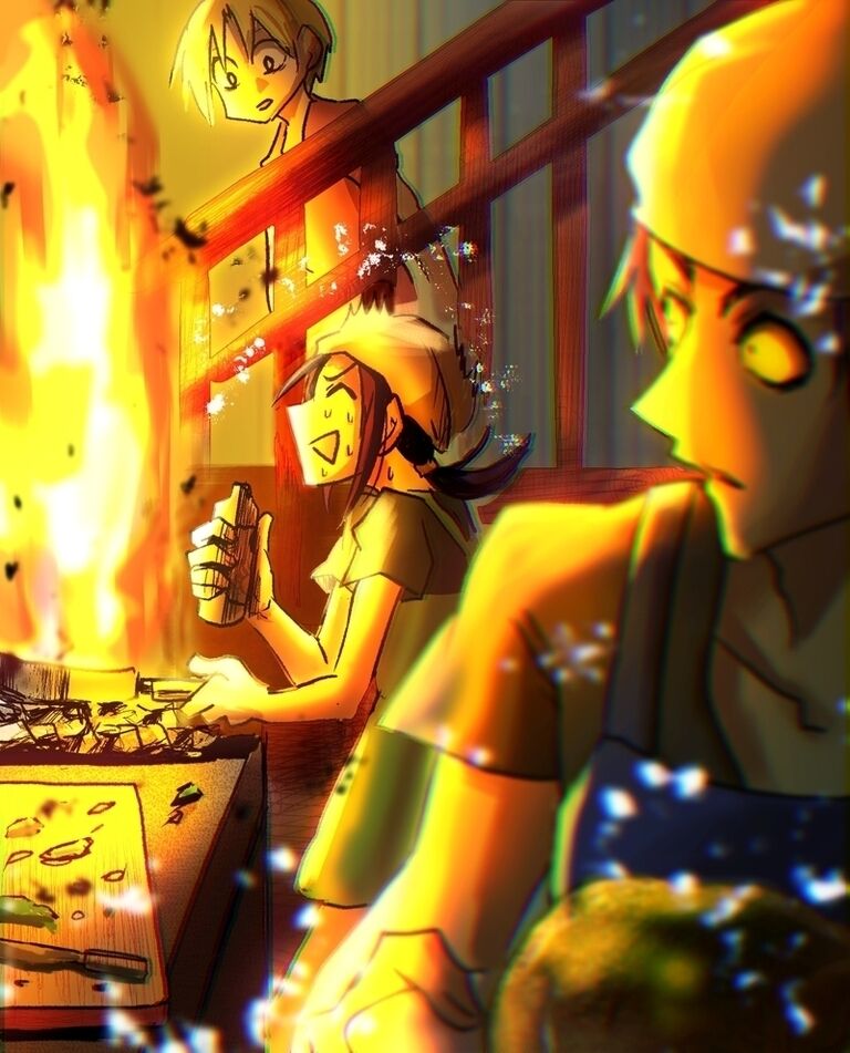 フランベ絵のPSD