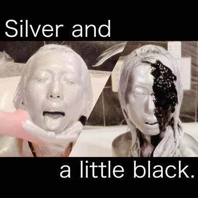 Silver and a little black.