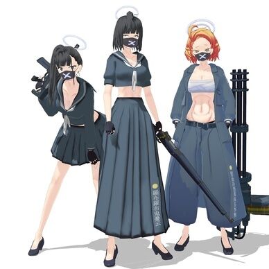 ブルアカ　スケバン達（SMG・SR・MG）　無料版