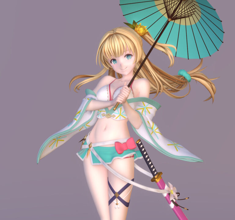 水着ミリン MMDファンアートモデル
