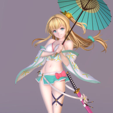水着ミリン　MMDファンアートモデル