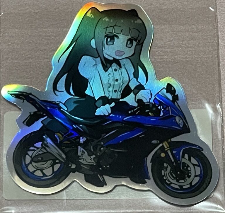 侑生とバイクステッカー