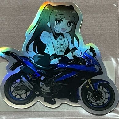 侑生とバイクステッカー