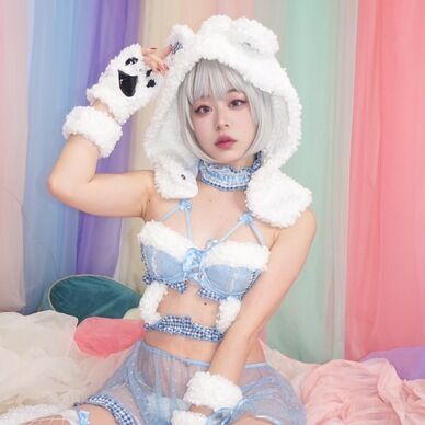 🆓DL商品🐻‍❄️パステル白熊🧊
