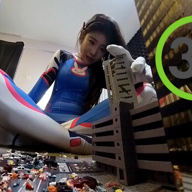 【VR360 ° 巨大娘】地球を支配しよう・巨大D.Va(ディーバ)さま 前編
