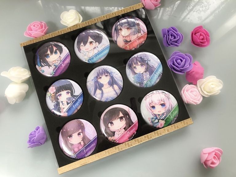 【一律送料を必ずカートに入れて下さい】10周年記念　ホログラム缶バッジメモリー（9個セット＋ケース付き）