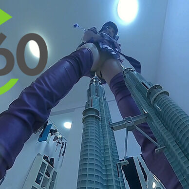 【VR360 ° 巨大娘】進撃の巨大雷電将軍さま 前編
