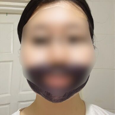 油性マジックでひげを書く動画
