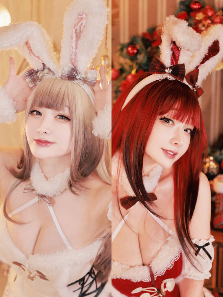 紅白ニットバニー🐰‎♥️‎🤍