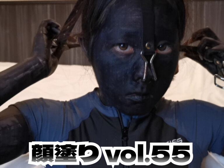 顔塗り vol.55　～単色油性ペン（黒）編～