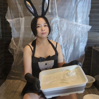 パイ投げ体験02 pie face aiki 幸和あいき