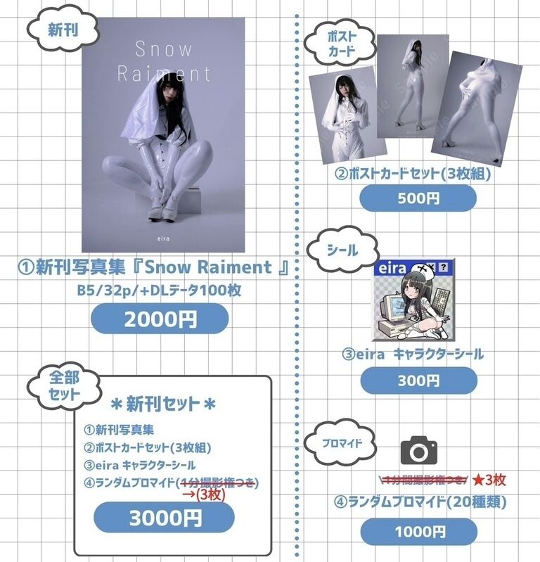 【ぴたけっと4】新刊写真集セット『Snow Raiment』
