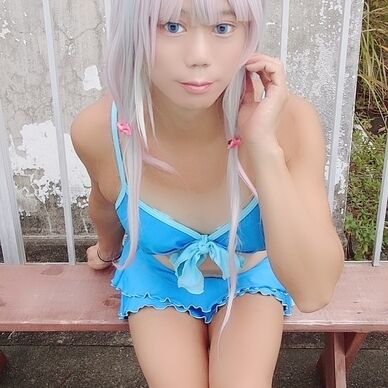 エロマンガ先生 和泉紗霧 コスプレ 青ビキニ 