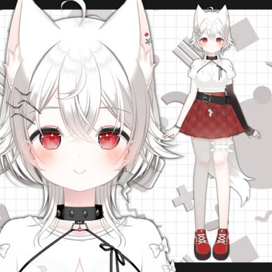 【汎用モデル】ビリビリオオカミちゃん【VTS対応】