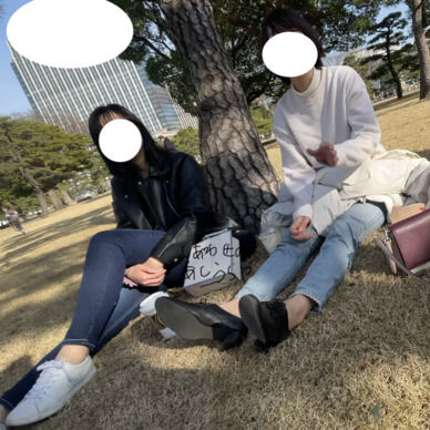 【新作】20歳の女子大生さん2人組に裸足とスト足を撮影させていただきました。【お顔ぼかし無し】
