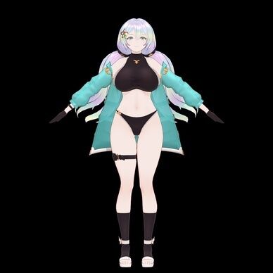 クピタン(水着_黒) 素体 MMDファンメイドモデル