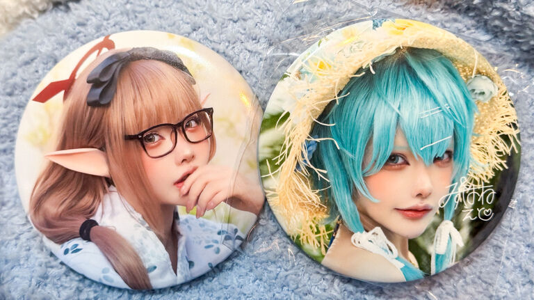 C106のシノンとチナツ缶バッジ‼︎
