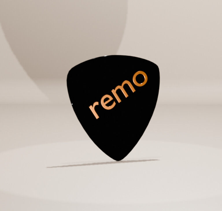 3Dモデル ギタリストが作ったピック (ブラック)