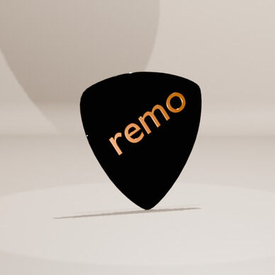 3Dモデル ギタリストが作ったピック (ブラック)