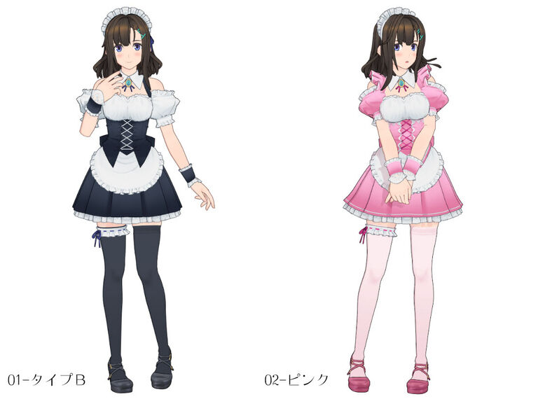 川原えむ メイド服01 テクスチャーパック