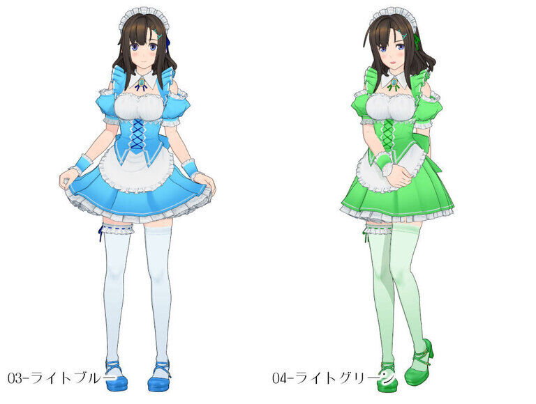 川原えむ メイド服01 テクスチャーパック