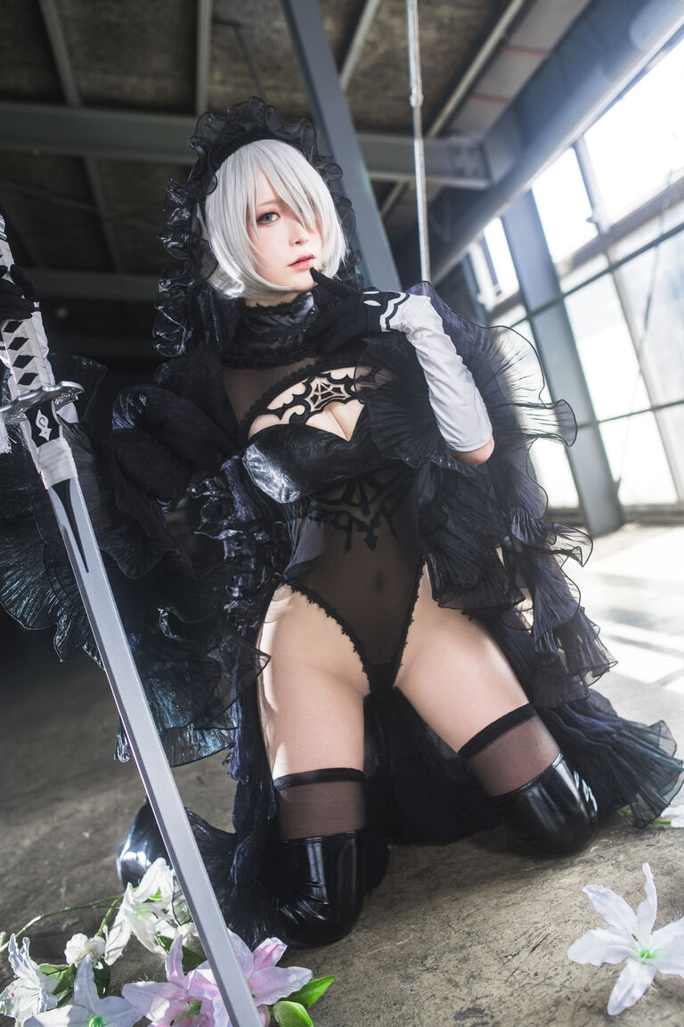 Nier/2Bウェディングドレス（花嫁衣装）（大きいサイズ17p）
