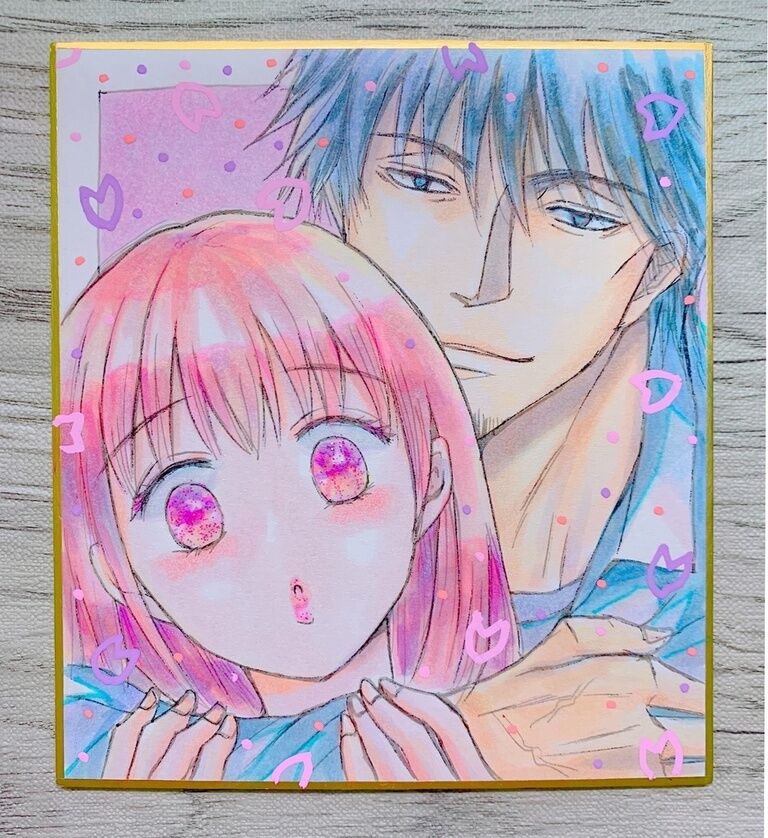 〈春〉【直筆】描き下ろしアナログ色紙原画【絶倫コーチ/オリジナル】