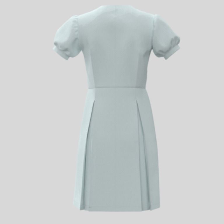 3dのボックスプリーツのワンピース1の服データ