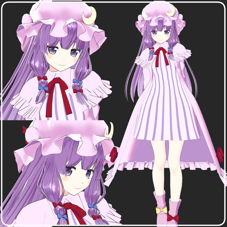 VRChat向けアバター　ゆきはね式パチュリー