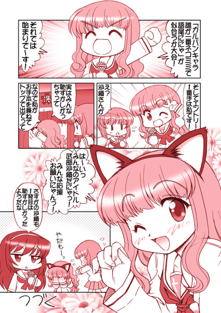 ガルパンキャラ誰が１番ネコミミが似合うか大会(データ)